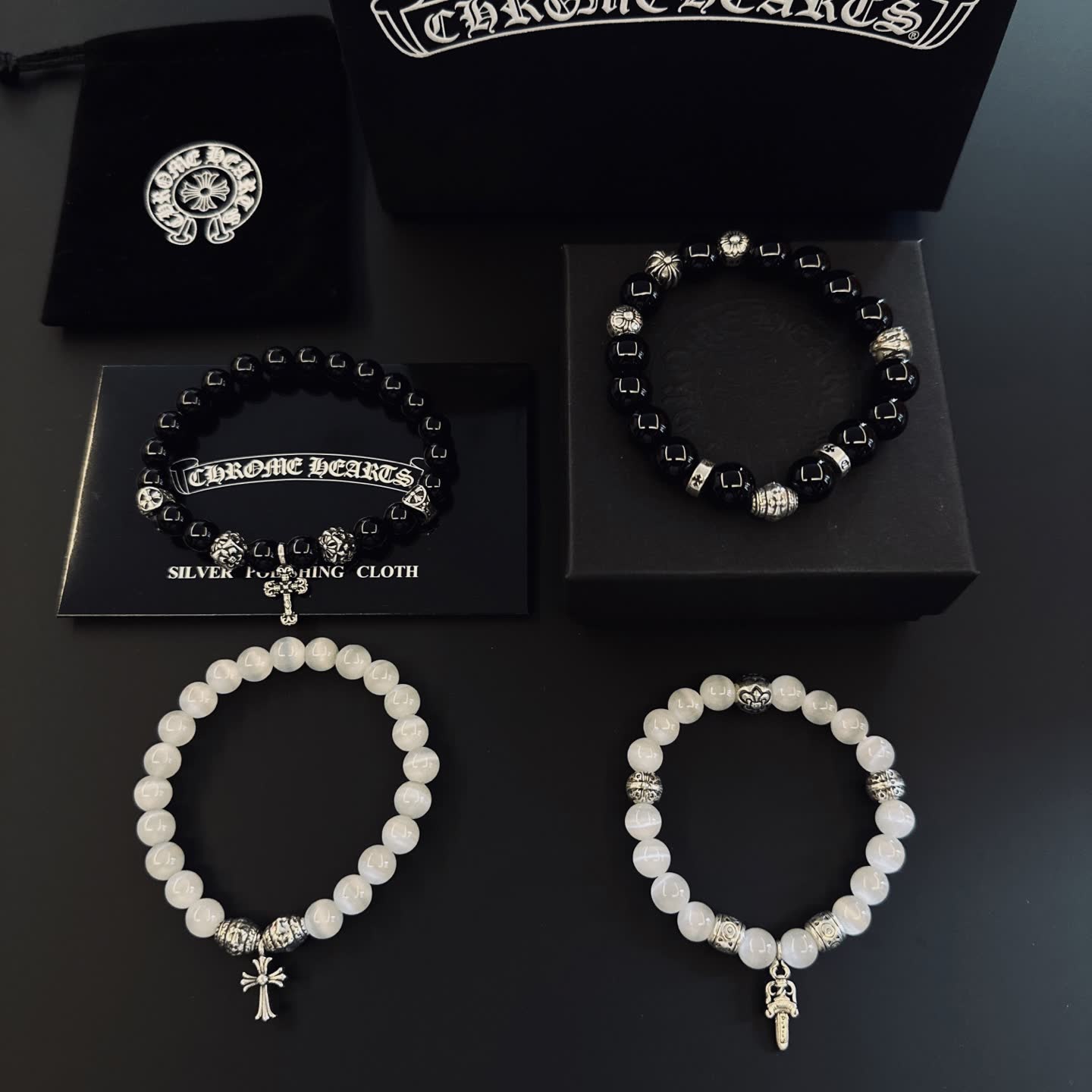 Chrome Hearts Beaded Bracelets Set Chrome Hearts Beaded Bracelets Set